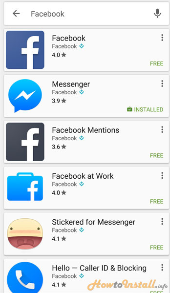 How To Install Facebook On Android step 2