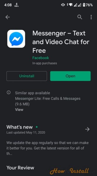 How To Install Messenger On Android step 5
